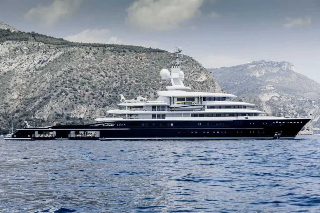 115.0-metre Lloyd Werft yacht, Luna. (Photo: Guillaume Plisson)